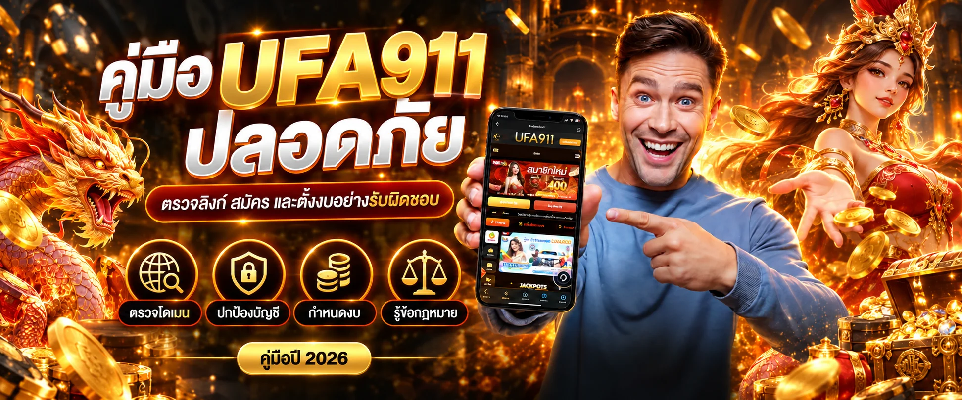 UFA911 คู่มือปลอดภัย | ตรวจลิงก์ สมัคร และตั้งงบ